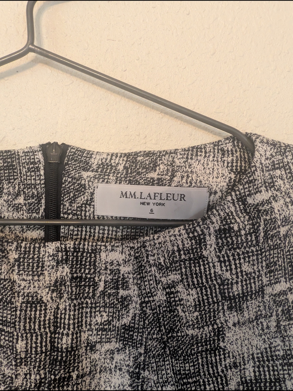 MM Lafleur Etsuko Black and White Textured Midi Dress Size 6